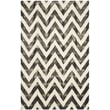 Product Image of Chevron Safavieh &middot; Dip Dye &middot; DDY-715 &middot; Ivory, Charcoal (D) Area-Rugs