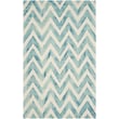 Product Image of Chevron Ivory, Turquoise (H) Area-Rugs
