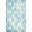 Product Image of Contemporary / Modern Safavieh &middot; Dip Dye &middot; DDY-536 &middot; Turquoise, Ivory (D) Area-Rugs