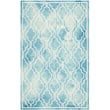 Product Image of Contemporary / Modern Safavieh &middot; Dip Dye &middot; DDY-539 &middot; Turquoise, Ivory (D) Area-Rugs