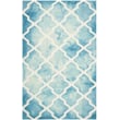 Product Image of Contemporary / Modern Safavieh &middot; Dip Dye &middot; DDY-540 &middot; Turquoise, Ivory (D) Area-Rugs