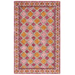 Hand-tufted Safavieh Aspen APN-121 rug in vibrant pink and yellow hues, showcasing a modern design with intricate patterns.