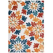 Product Image of Floral / Botanical Safavieh &middot; Cabana &middot; CBN-800 &middot; Creme, Red (A) Area-Rugs