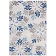 Product Image of Floral / Botanical Safavieh &middot; Cabana &middot; CBN-800 &middot; Grey, Blue (F) Area-Rugs
