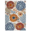 Product Image of Floral / Botanical Creme, Red (A) Area-Rugs