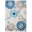 Product Image of Floral / Botanical Safavieh &middot; Cabana &middot; CBN-832 &middot; Grey, Blue (F) Area-Rugs