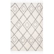 Luxurious Safavieh Moroccan Tassel Shag MTS-335 Ivory, Light Grey rug with plush texture, perfect for cozy living spaces.