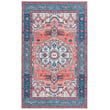 Safavieh Arizona Washables ARZ-105 Rust, Navy rug displayed on a wooden floor; intricate patterns suited for modern living spaces.