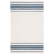 Lauren by Ralph Lauren Drift Stripe LRL-6706 area rug in ivory and blue, featuring hand-tufted construction for a modern look.