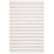 Lauren by Ralph Lauren Starboard Stripe LRL-6704 rug in ivory and grey, hand-tufted, displaying a classic striped pattern.