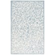 Martha Stewart Rugs Hand-Tufted MSR-3527 in Ivory and Blue, displaying elegant floral patterns in a soft, luxurious texture.