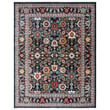 Lauren by Ralph Lauren Power-Loomed Navy and Gold Rug 1100 LRL-1108, elegant geometric pattern, ideal for sophisticated decor.
