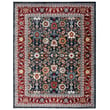 Lauren by Ralph Lauren Power-Loomed 1100 LRL-1108 rug in navy and red hues, showcasing an intricate pattern, ideal for elegant spaces.