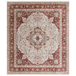 Lauren by Ralph Lauren Power-Loomed 1100 LRL-1120 rug in beige and red displayed in an elegant living room setting, showcasing intricate patterns.