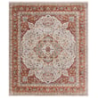 Lauren by Ralph Lauren Power-Loomed 1100 LRL-1120 rug in beige and rust, featuring an elegant floral pattern, ideal for living spaces.