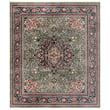 Lauren by Ralph Lauren Power-Loomed Rug in Green and Navy, featuring intricate patterns, perfect for an elegant living room setting.