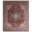 Lauren by Ralph Lauren Power-Loomed 1100 LRL-1121 rug in vibrant red and navy, showcasing an intricate pattern, ideal for elegant living spaces.