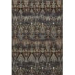 Dalyn Geneva GV-315 area rug featuring a blend of chocolate, blue, and grey tones in a living room setting with modern decor.