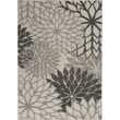 Product Image of Floral / Botanical Nourison &middot; Aloha &middot; ALH-05 &middot; Silver, Grey Area-Rugs