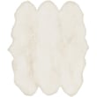 Product Image of Animals / Animal Skins 6' Square White (SHS-9600) Area-Rugs