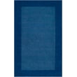 Livabliss Mystique Border Dark Blue wool rug with intricate border design, hand-loomed craftsmanship, adding elegance to any interior setting.