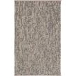 Surya Avera AER-1003 rug in charcoal, ice blue, and dark green; handwoven design displaying intricate patterns in a living room setting.