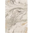 Surya Kavita rug in medium grey, light grey, and cream; hand-tufted with a subtle pattern, ideal for modern home decor.