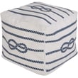 Product Image of Beach / Nautical Livabliss &middot; Rain Pouf &middot; 14024 &middot; Navy, Cream (POUF-272) Poufs