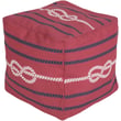 Product Image of Beach / Nautical Bright Red, Navy (POUF-274) Poufs