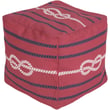 Product Image of Beach / Nautical Livabliss &middot; Rain Pouf &middot; 14024 &middot; Bright Red, Navy (POUF-274) Poufs