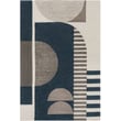 Product Image of Contemporary / Modern Teal, Khaki, Charcoal (BRO-2303) Area-Rugs