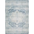 Livabliss Lavable Printed rug in slate, light grey, and blue with intricate patterns, perfect for enhancing modern living spaces.