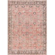 Livabliss Colin Printed rug in coral, tan, and charcoal hues. Features a stylish design; perfect for enhancing any living space.