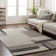 Surya Queens 26207 Geometric Grey Wool Area Rugs Rugs Direct