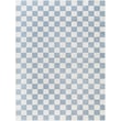 Livabliss Lillian 15922 rug in Oatmeal and Dark Blue, featuring intricate patterns, enhances a living room with its elegant design.