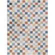 Livabliss Lillian 15922 rug in oatmeal, rust, and dark blue with intricate patterns, adding warmth and style to a modern living space.