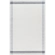 Livabliss Mardin 477858 handwoven rug in ivory, black, and grey displayed in a modern living room setting with a wooden floor.