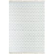 Livabliss Mardin Cream and Light Slate rug, handwoven, in a cozy living room setting, featuring soft cream and slate hues.