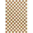 Livabliss Brook hand-tufted rug in tan and off-white hues, featuring an elegant, intricate pattern suitable for modern or classic decor.