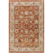 Livabliss Mona Lisa 32324 area rug in red, tan, and mustard; elegant design suitable for living room or dining area settings.