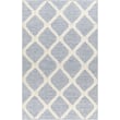 Livabliss Nina 32232 Blue Cream rug, handwoven, with intricate patterns showcasing shades of blue and cream in a cozy home setting.