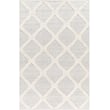 Livabliss Nina 32232 handwoven rug in cream, silver, and grey; a modern and elegant addition to living room or bedroom decor.