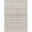 Elegant Livabliss Santana Washables 17010 Cream, Grey, Navy rug displayed in a cozy room setting, showcasing its modern geometric design.
