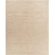 Frank Lloyd Wright Foundation x Surya Luxuries 533225 Beige rug, hand-loomed with cream and beige geometric patterns, in a minimalistic setting.