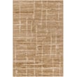 Hand-knotted Becki Owens x Surya Moab rug in brown, beige, and ivory, showcasing intricate patterns and a textured design.