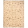 Hand-knotted Capel Heavenly Natural rug in shades of cream and beige, showcasing intricate patterns on a hardwood floor setting.