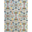 Hand-tufted Capel Shakta Serapi Blue rug featuring intricate patterns in blue and red hues, perfect for enhancing any living space.