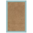 Capel Zelda Basketweave Light Blue area rug, made from Olefin, featuring a serene aqua and cream pattern, perfect for modern decor.