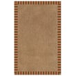 Capel Zelda Basketweave rug in tan, brown, and red (Dimone Sequoia), made of Olefin, showcasing a textured pattern ideal for cozy spaces.