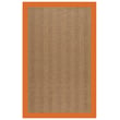 Capel Zelda Herringbone Orange rug in Canvas Tangerine color, crafted from durable Olefin, showcasing a vibrant pattern on a neutral background.